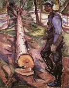 Edvard Munch Timberjack oil